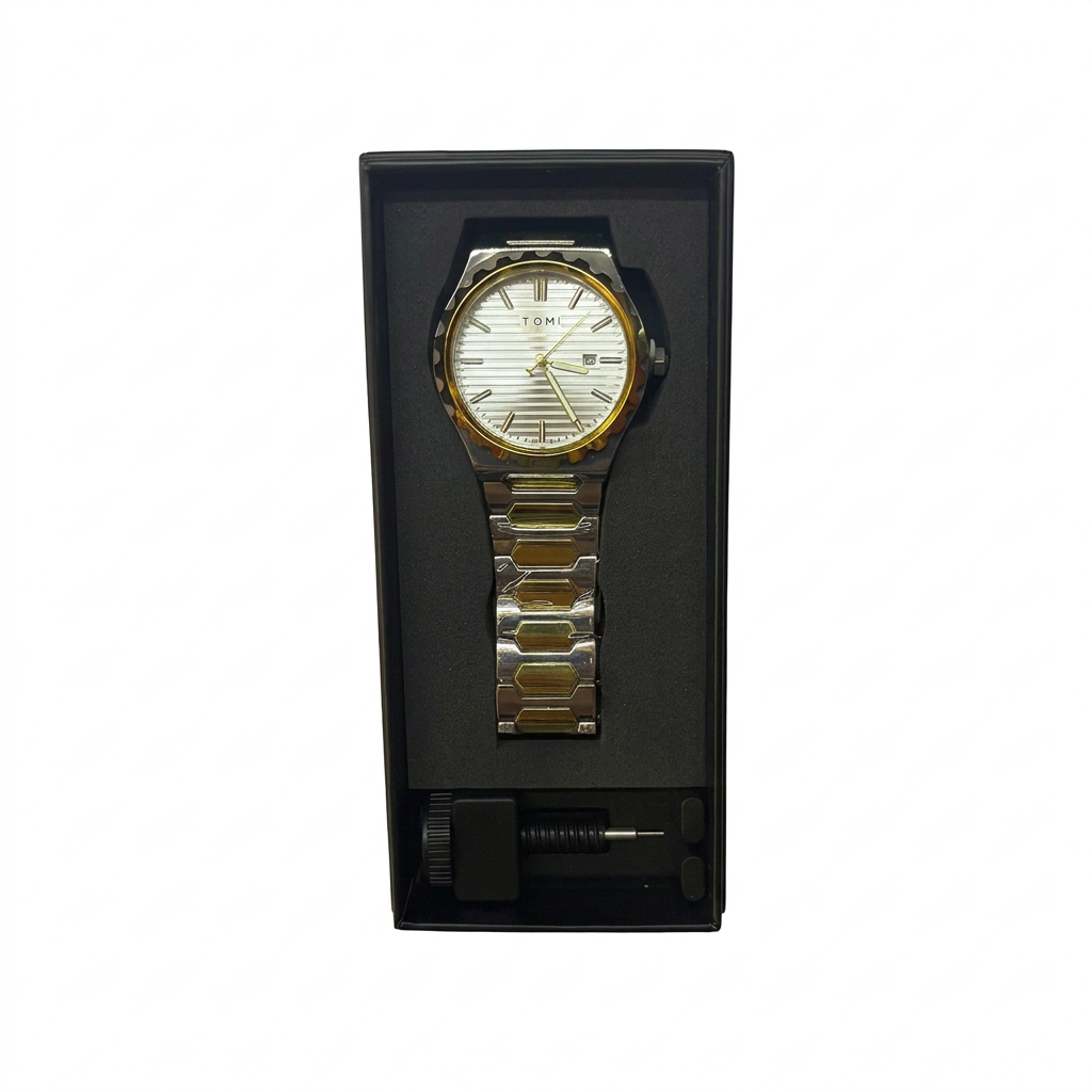 Realistic catalogue photo with box